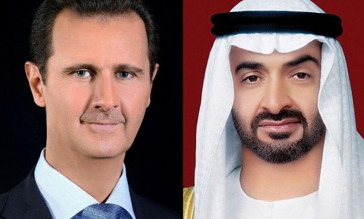 حمایت امارات از سوریه در گفت‌وگوی تلفنی بن زاید با بشار اسد